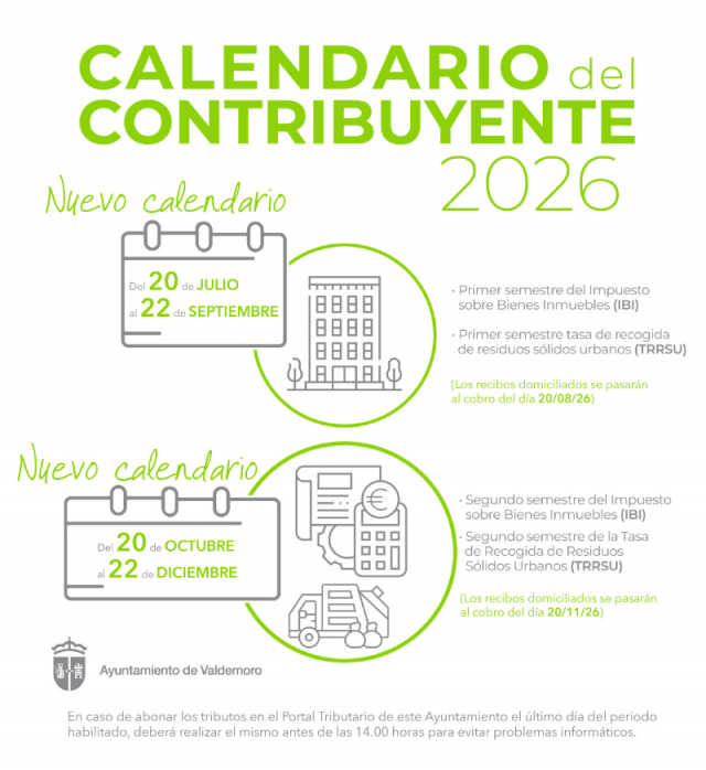 Calendario contribuyente modificado
