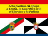 Acto en apoyo a Ceuta, la Guardia Civil, el Ejército y la Policía