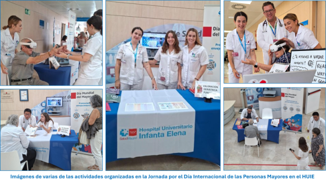 2026 10 05 Imágenes de varias de las actividades organizadas en la Jornada por el Día Internacional de las Personas Mayores en el HUIE